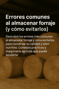 Errores al almacenar forraje