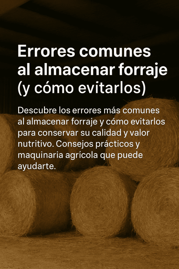 Errores comunes al almacenar forraje y cómo evitarlos para mantener su calidad