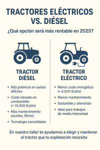tractores eléctricos vs diésel