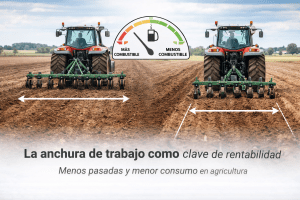 anchura de trabajo rentabilidad agrícola
