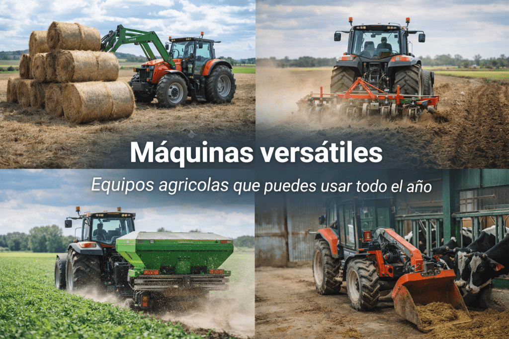 Máquinas versátiles: equipos agrícolas que puedes usar todo el año y rentabilizar mejor tu inversión