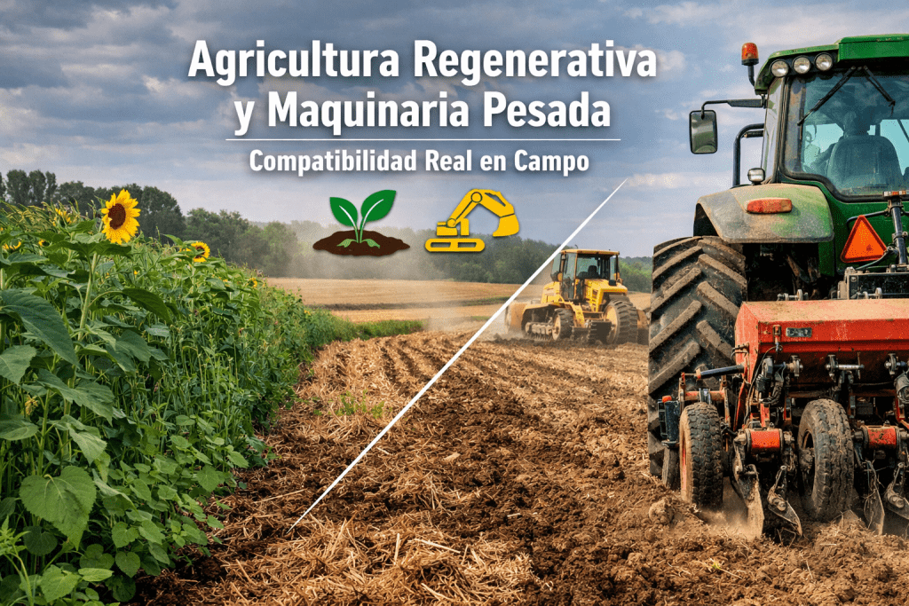 Agricultura regenerativa y maquinaria pesada