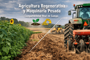Agricultura regenerativa y maquinaria pesada